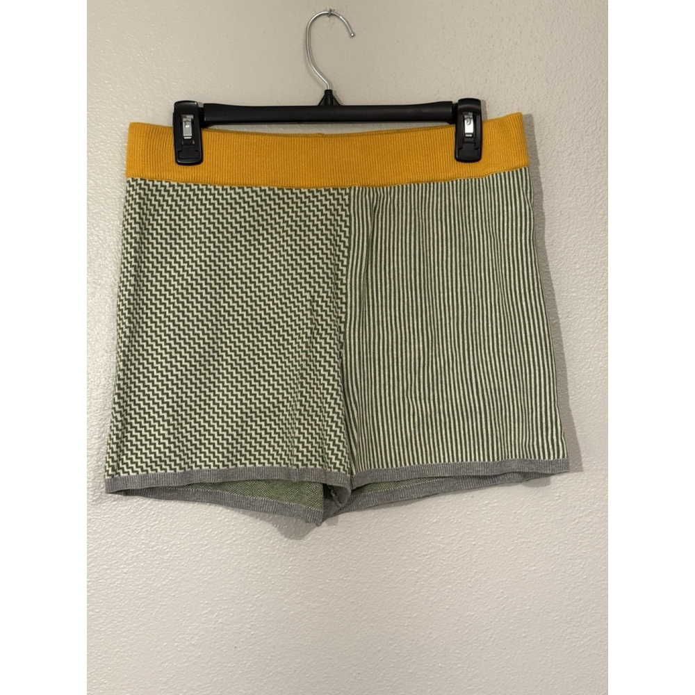 Dolan Anthropologie Sierra High Rise Knit Mixed Print Boho Pull On Shorts M